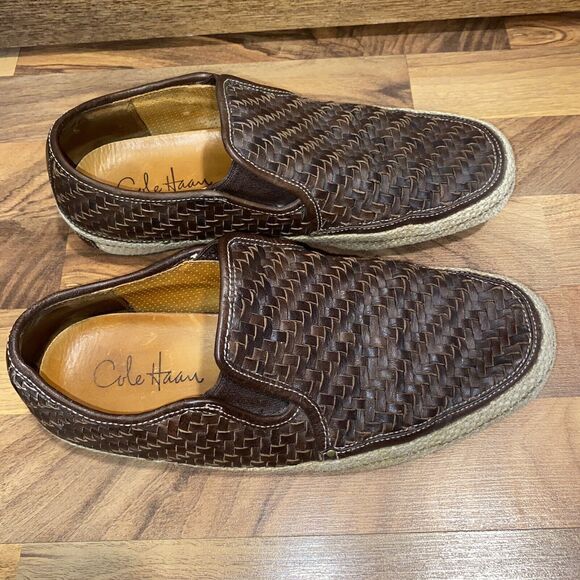 Cole Haan Shoes Mens 8.5 Brown, Nik Air Woven, Casual Boat Pool Beach (*Read*) - Picture 4 of 11
